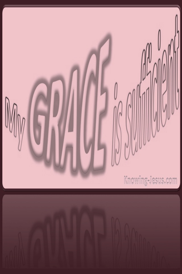 2 Corinthians 12:9 My Grace Is Sufficient (pink)